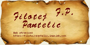 Filotej Pantelić vizit kartica